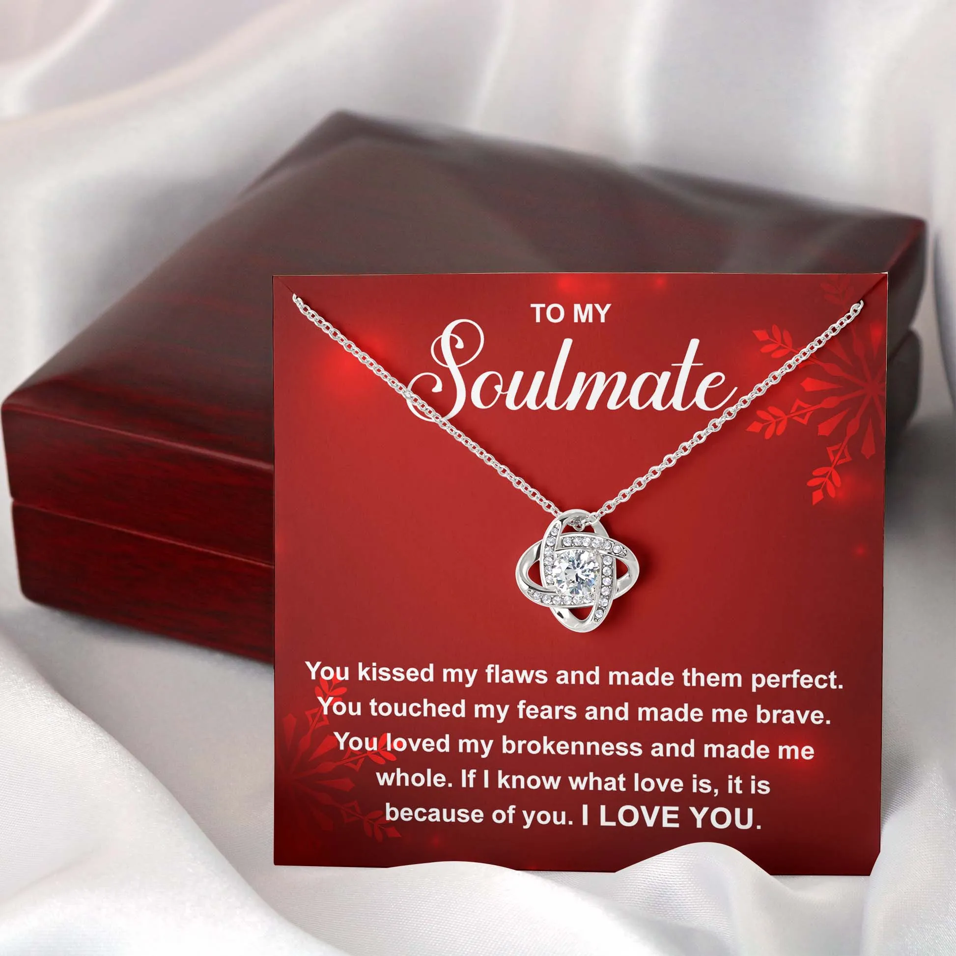 To My Soulmate Because I Love You, Love Knot Necklace