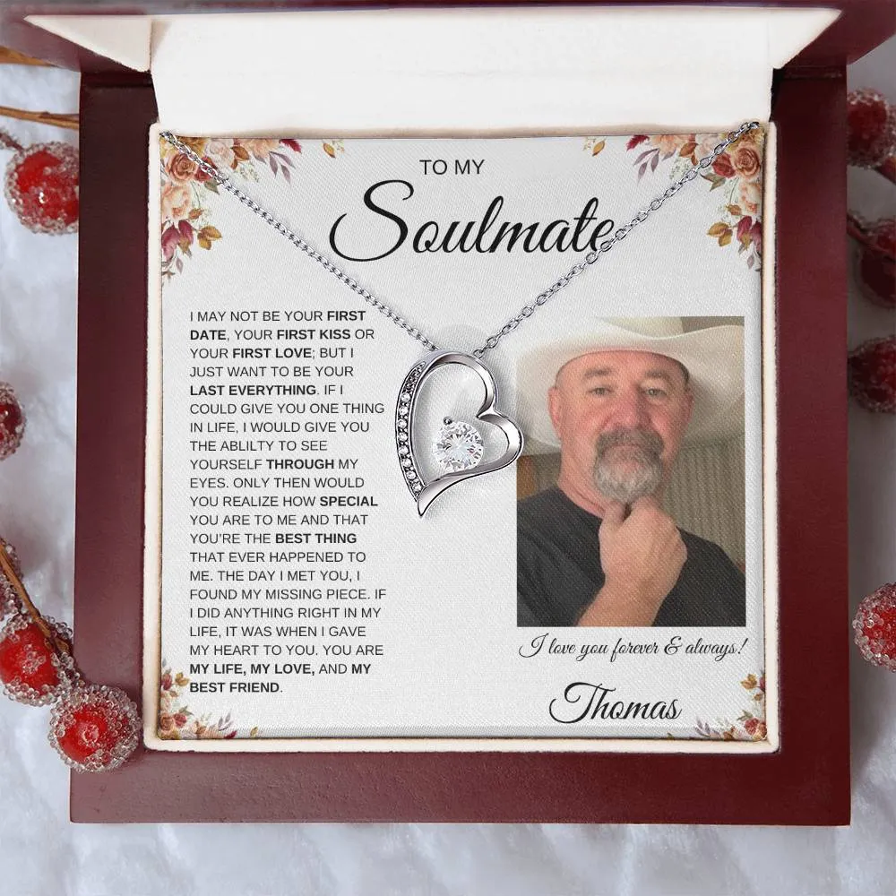 To My Soulmate | Forever Love Necklace | Personalized Message Card | Fall Leaves