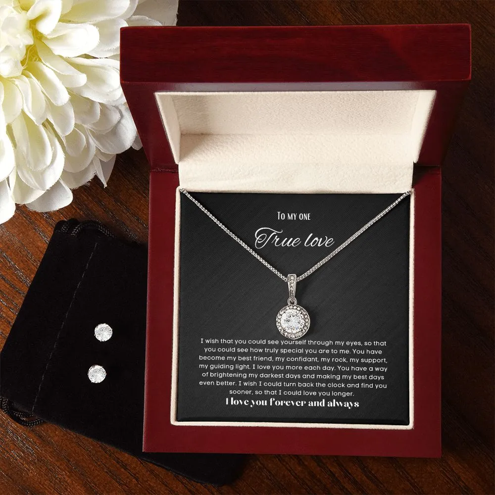 To my soulmate hop necklace and earrings set for anniversary or Valentine's day