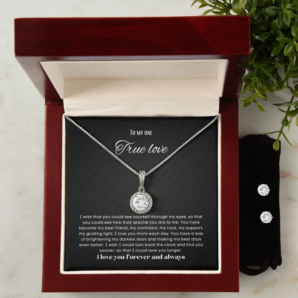 To my soulmate hop necklace and earrings set for anniversary or Valentine's day