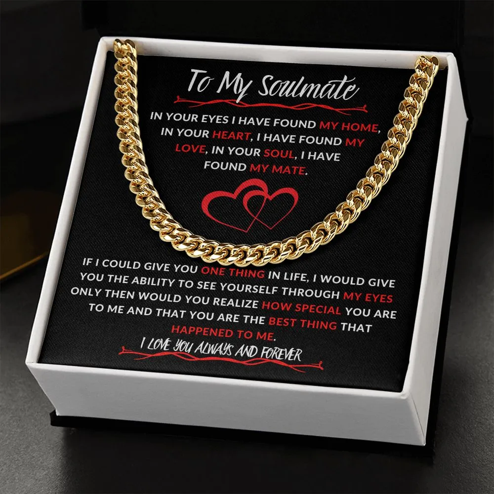 To My Soulmate In Your Eyes Valentines Birthday Anniversary Christmas Gift
