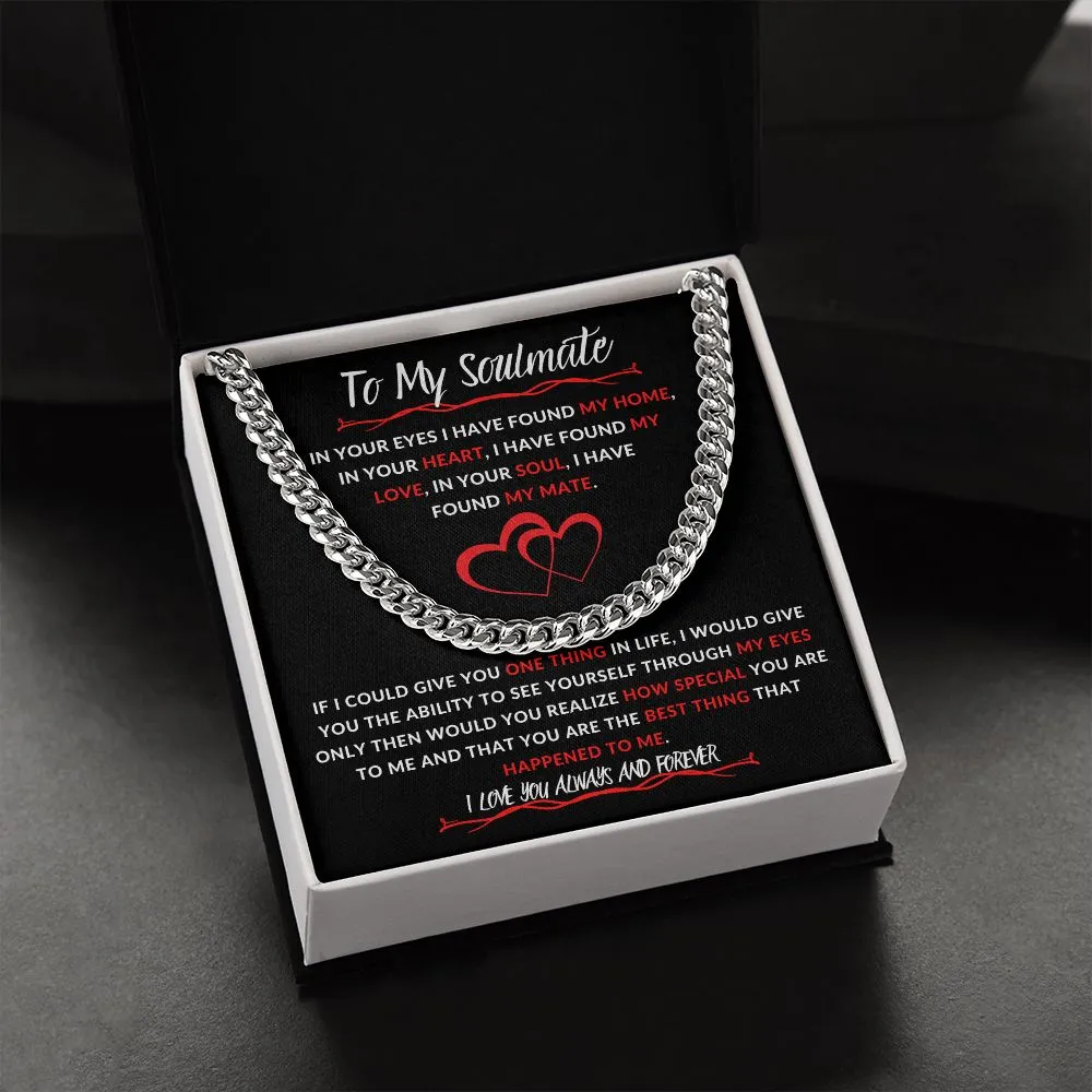 To My Soulmate In Your Eyes Valentines Birthday Anniversary Christmas Gift