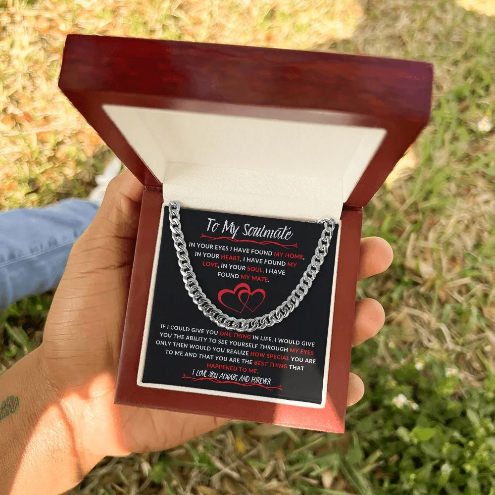 To My Soulmate In Your Eyes Valentines Birthday Anniversary Christmas Gift