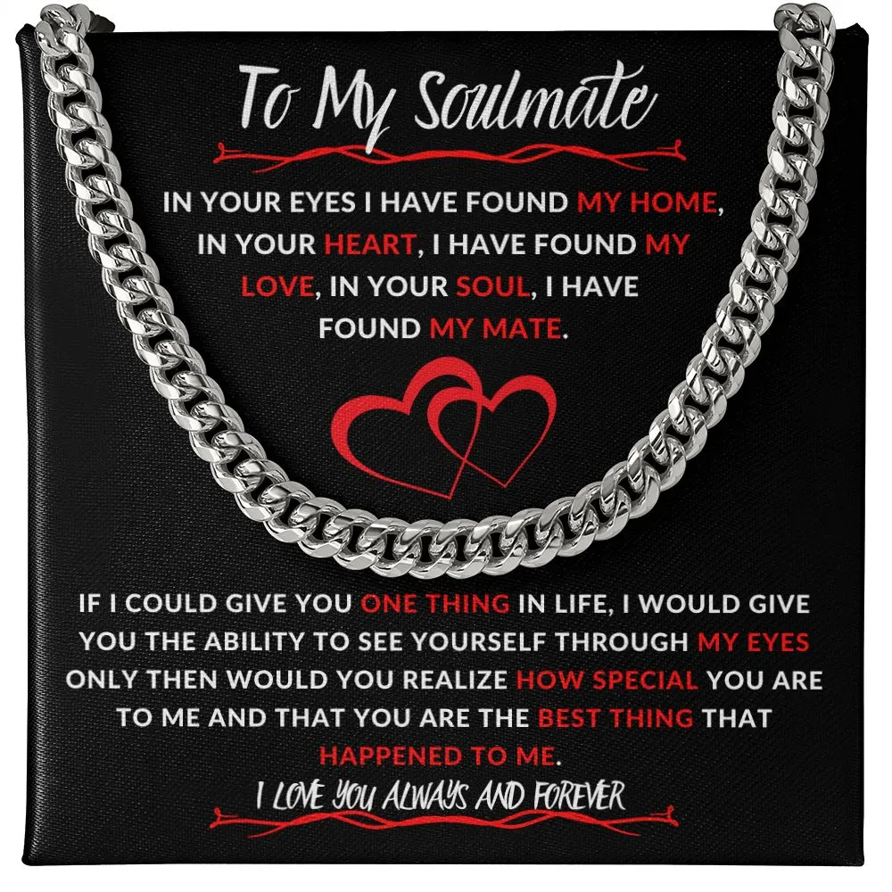 To My Soulmate In Your Eyes Valentines Birthday Anniversary Christmas Gift