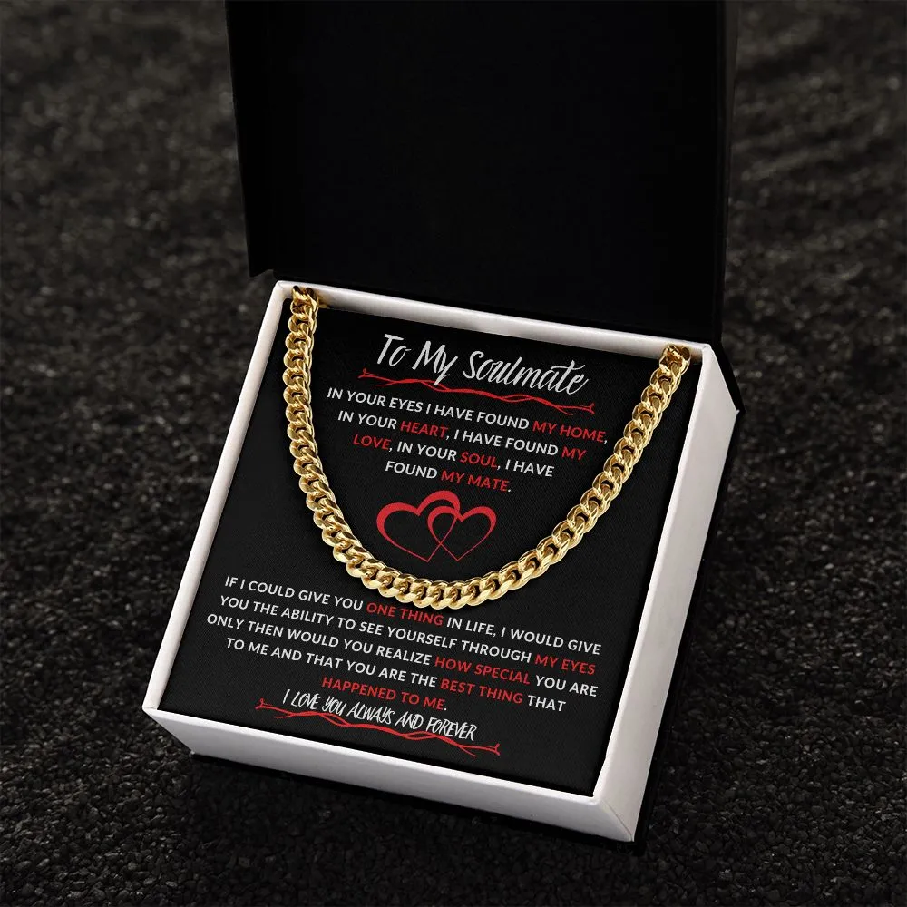 To My Soulmate In Your Eyes Valentines Birthday Anniversary Christmas Gift