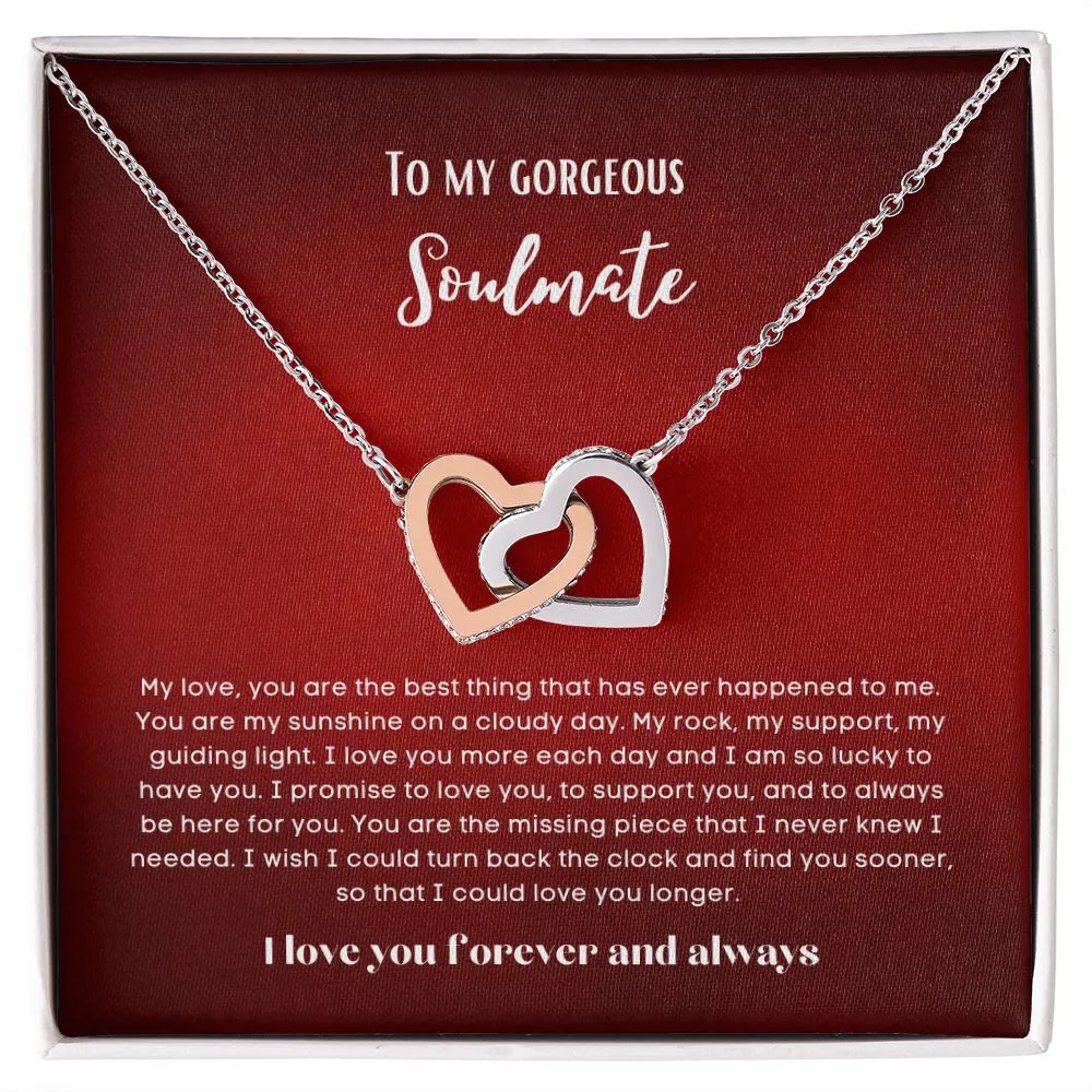 To my soulmate Interlocking hearts