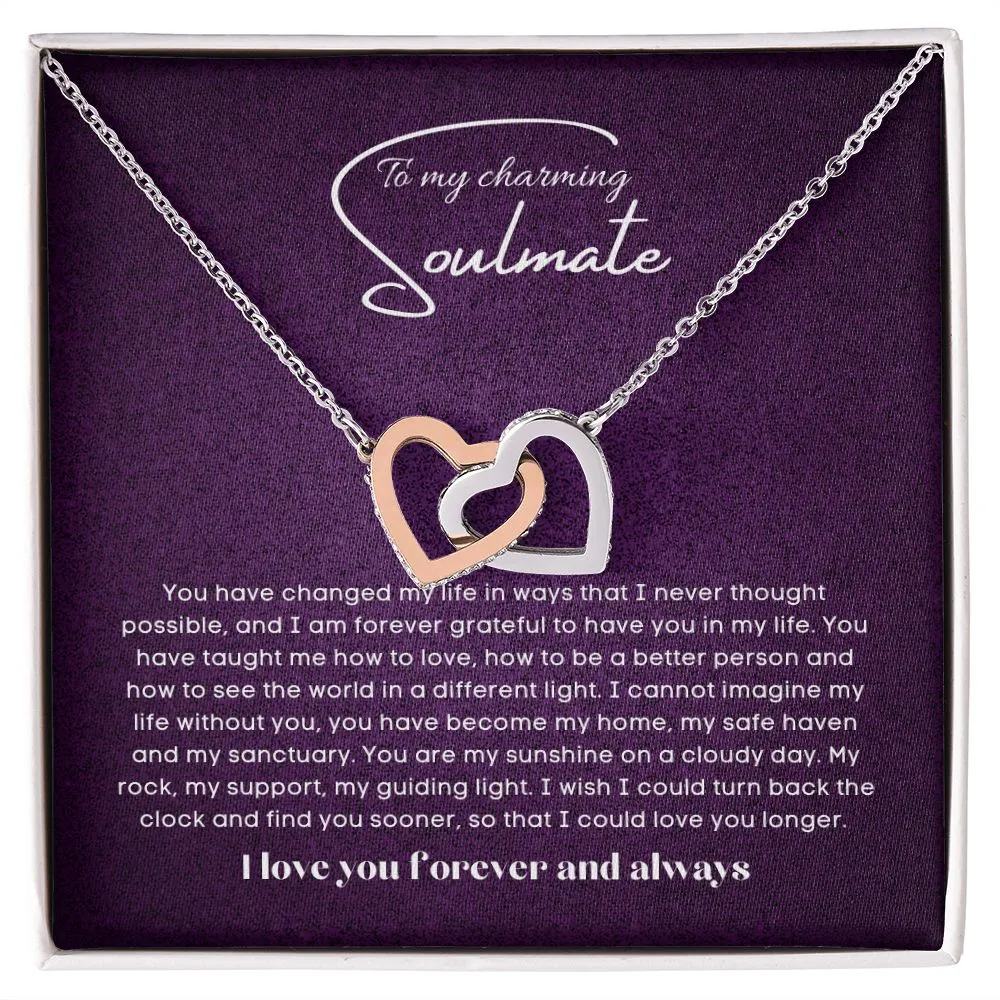 To my soulmate Interlocking hearts