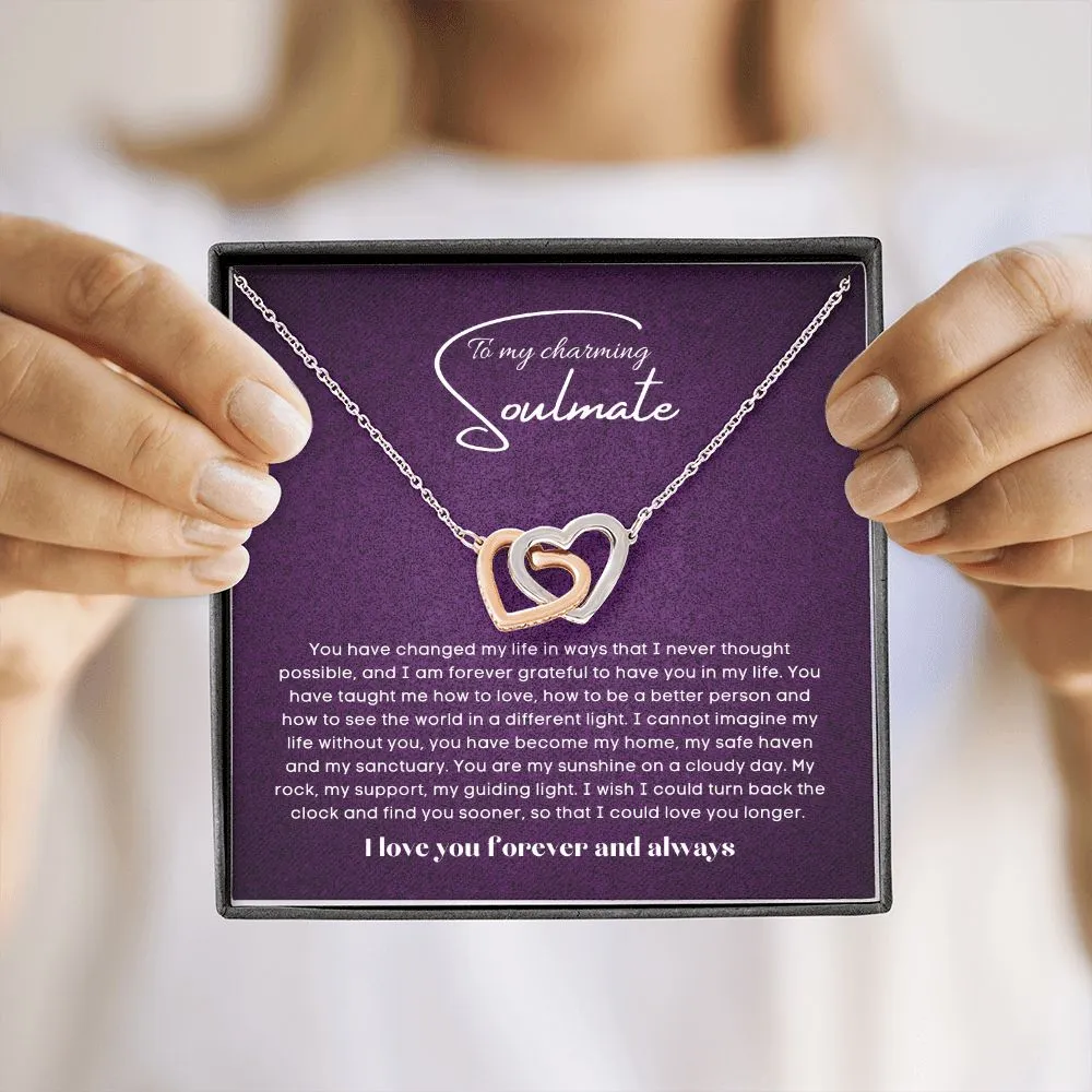 To my soulmate Interlocking hearts