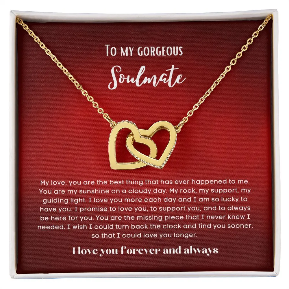 To my soulmate Interlocking hearts