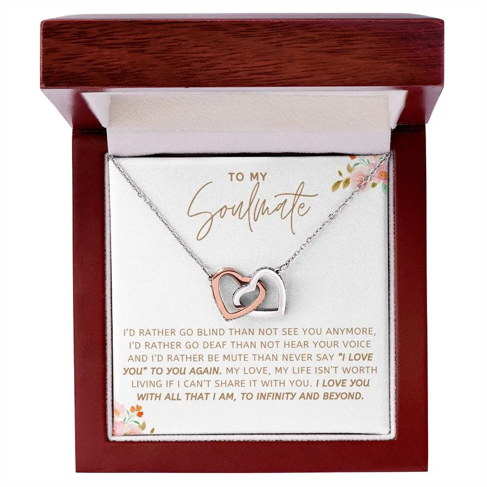 To My Soulmate l Interlocking Heart Necklace5 MC Interlocking Hearts Necklace