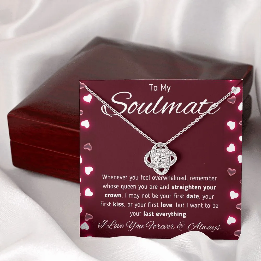 To My Soulmate Love Knot Necklace