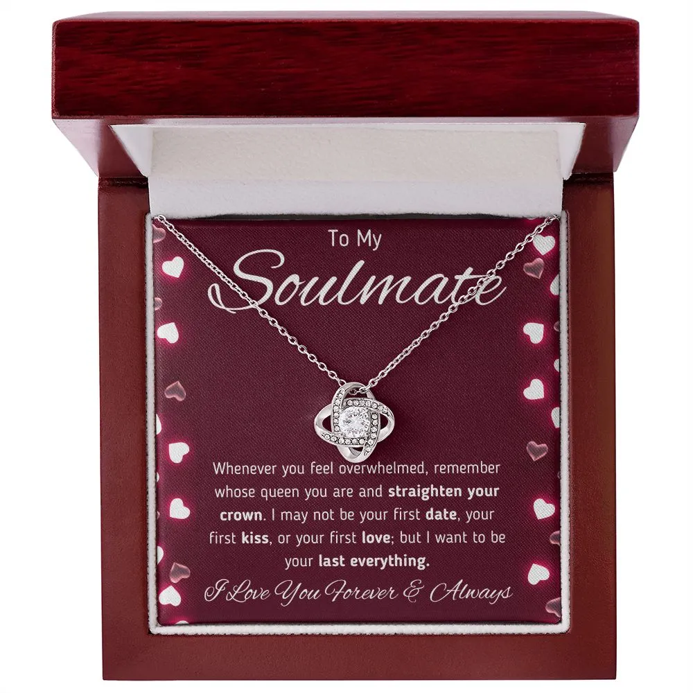 To My Soulmate Love Knot Necklace