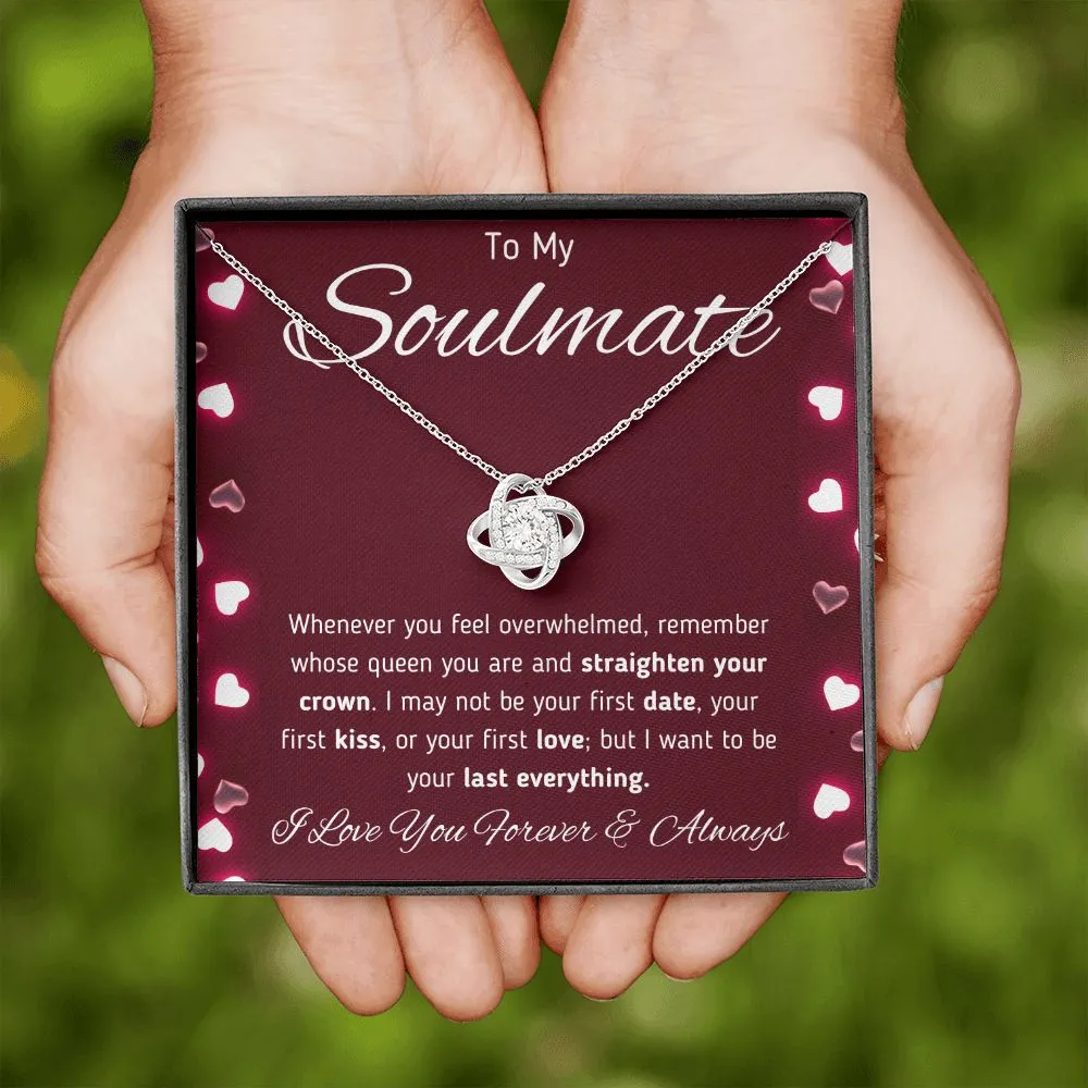 To My Soulmate Love Knot Necklace