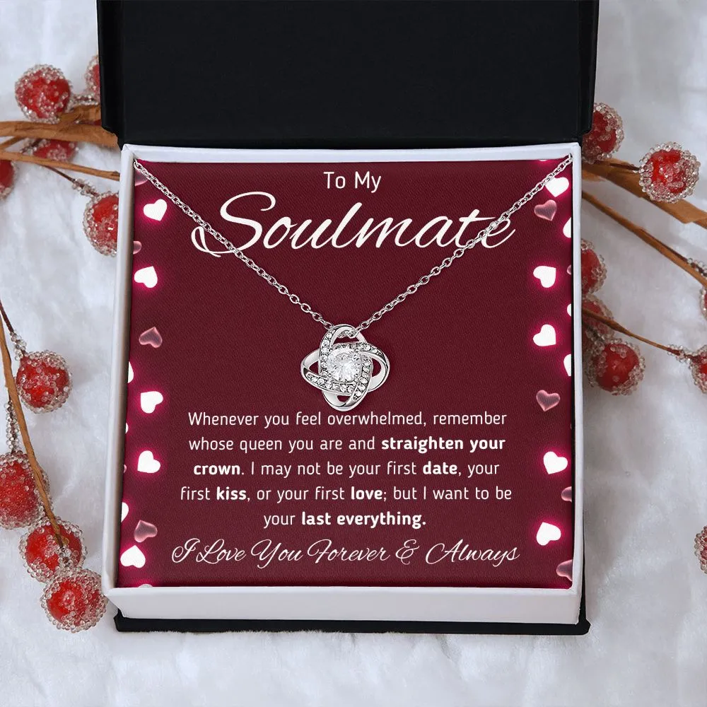 To My Soulmate Love Knot Necklace