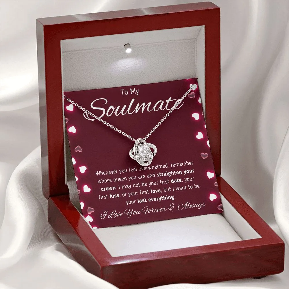 To My Soulmate Love Knot Necklace