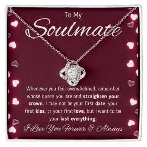 To My Soulmate Love Knot Necklace
