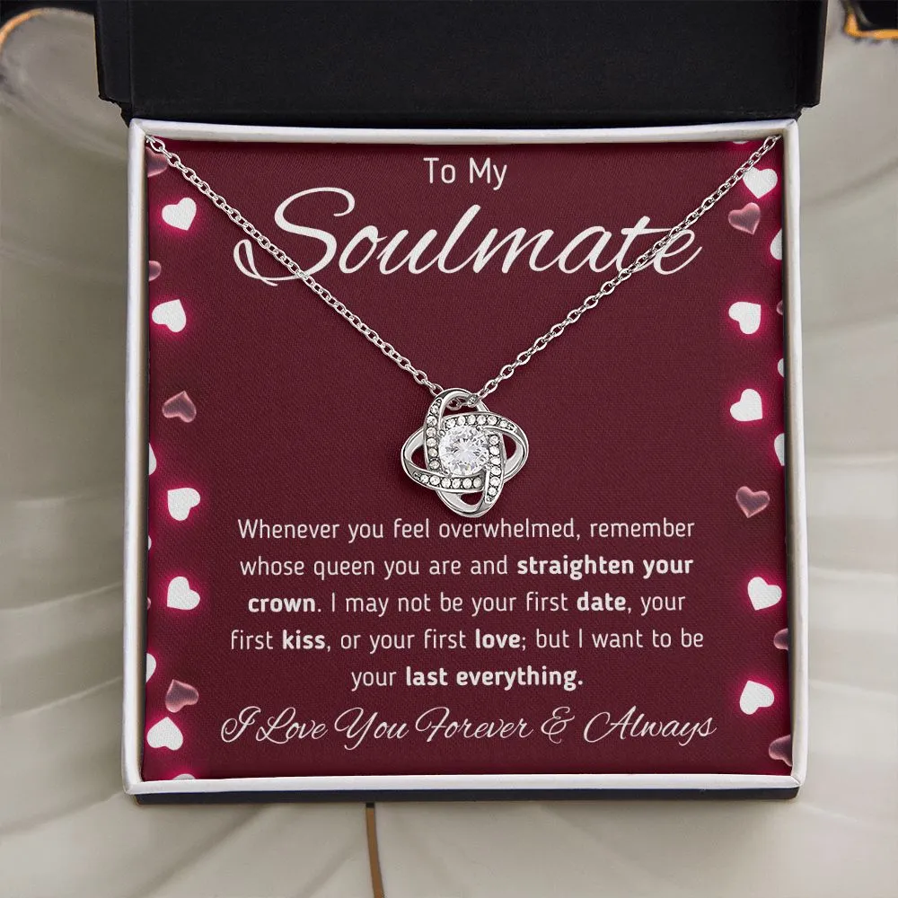 To My Soulmate Love Knot Necklace