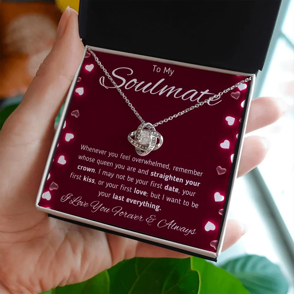 To My Soulmate Love Knot Necklace