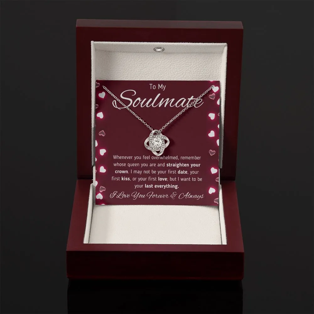 To My Soulmate Love Knot Necklace