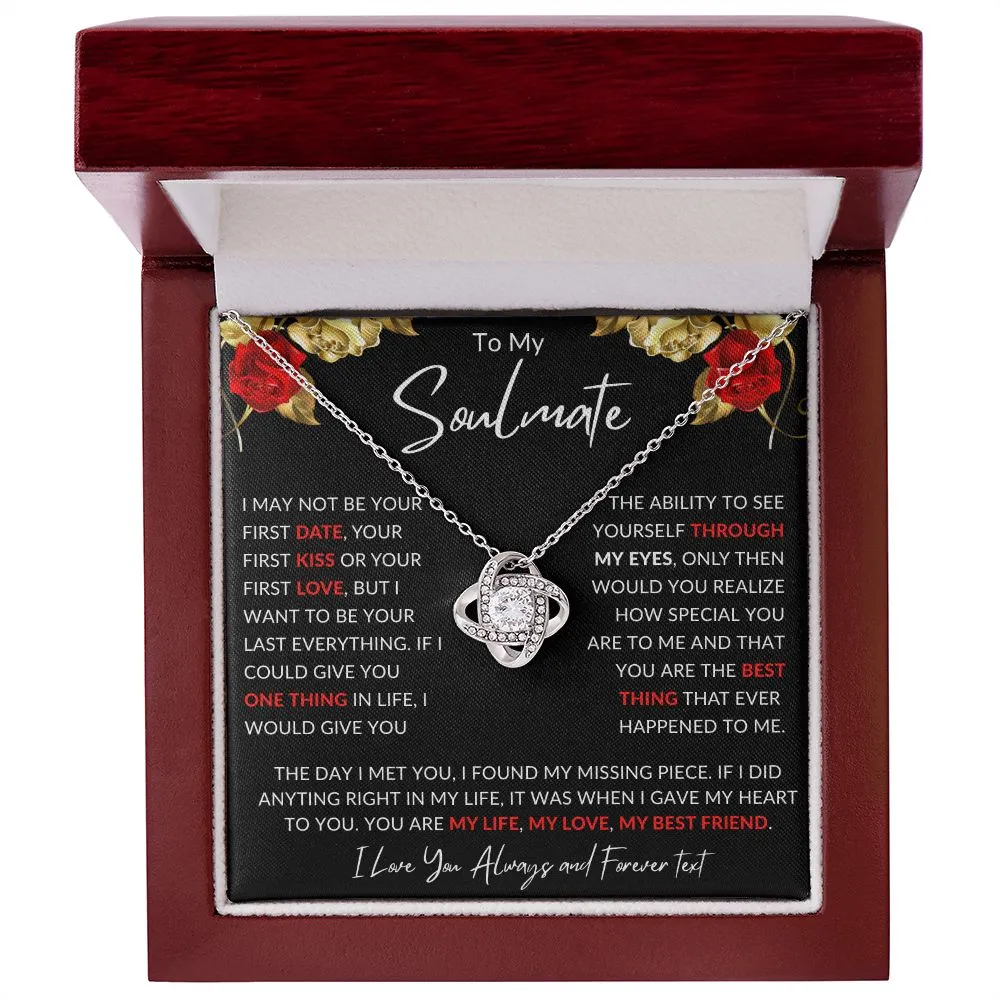 To My Soulmate Love Knot Valentines Birthday Christmas Anniversary Gift