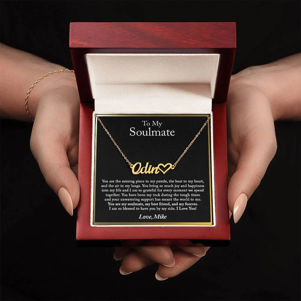 To My Soulmate Necklace, Gift for My Soulmate, Birthday Gift for Her, Wife, Girlfriend, Fiancée, Anniversary Gifts