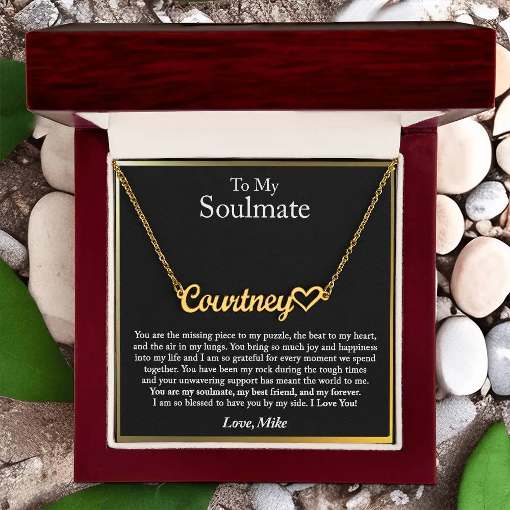 To My Soulmate Necklace, Gift for My Soulmate, Birthday Gift for Her, Wife, Girlfriend, Fiancée, Anniversary Gifts