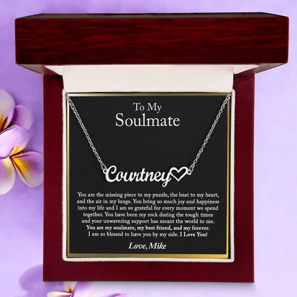 To My Soulmate Necklace, Gift for My Soulmate, Birthday Gift for Her, Wife, Girlfriend, Fiancée, Anniversary Gifts