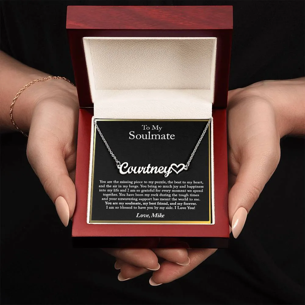 To My Soulmate Necklace, Gift for My Soulmate, Birthday Gift for Her, Wife, Girlfriend, Fiancée, Anniversary Gifts