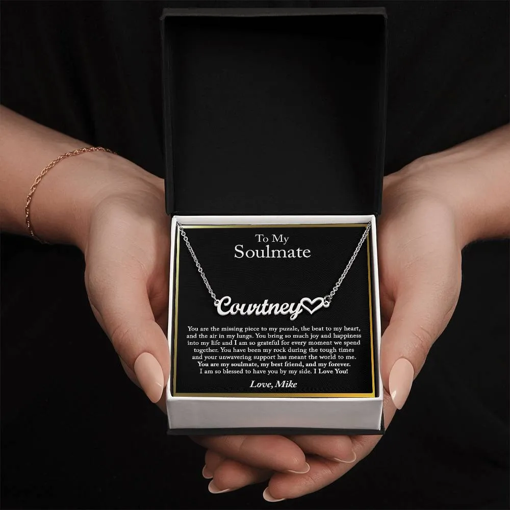To My Soulmate Necklace, Gift for My Soulmate, Birthday Gift for Her, Wife, Girlfriend, Fiancée, Anniversary Gifts