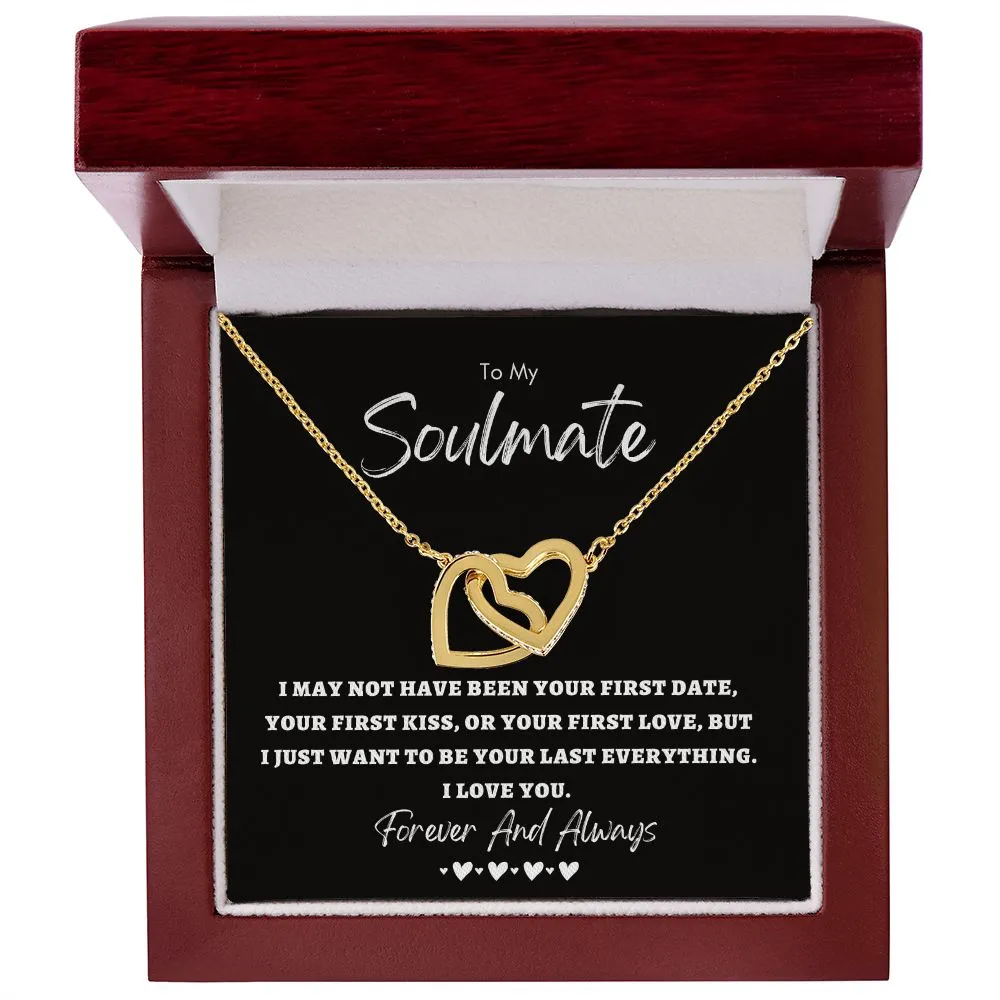 To My Soulmate Necklace Interlocking Hearts Gift for Wife, Fiancé, Future Wife, Girlfriend