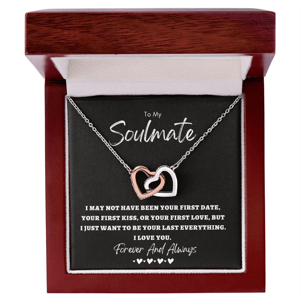 To My Soulmate Necklace Interlocking Hearts Gift for Wife, Fiancé, Future Wife, Girlfriend