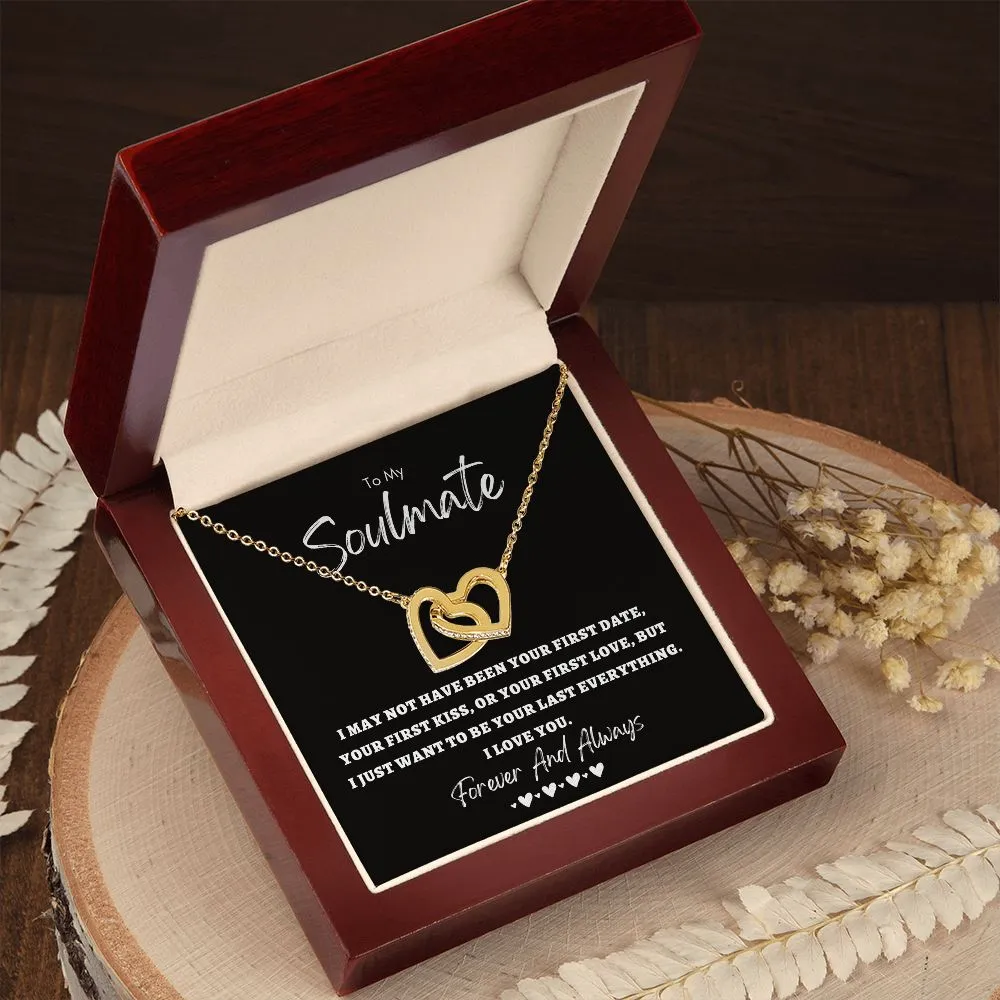 To My Soulmate Necklace Interlocking Hearts Gift for Wife, Fiancé, Future Wife, Girlfriend