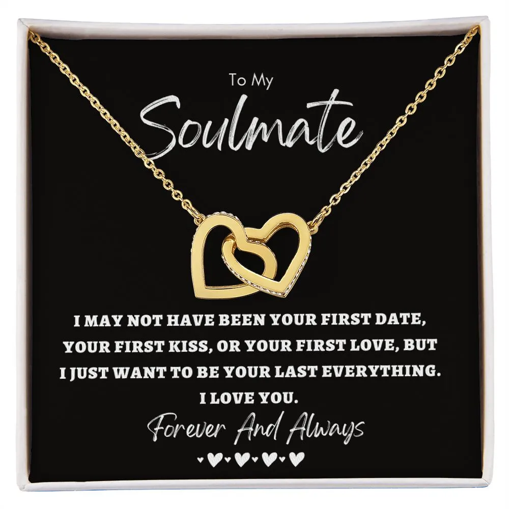 To My Soulmate Necklace Interlocking Hearts Gift for Wife, Fiancé, Future Wife, Girlfriend
