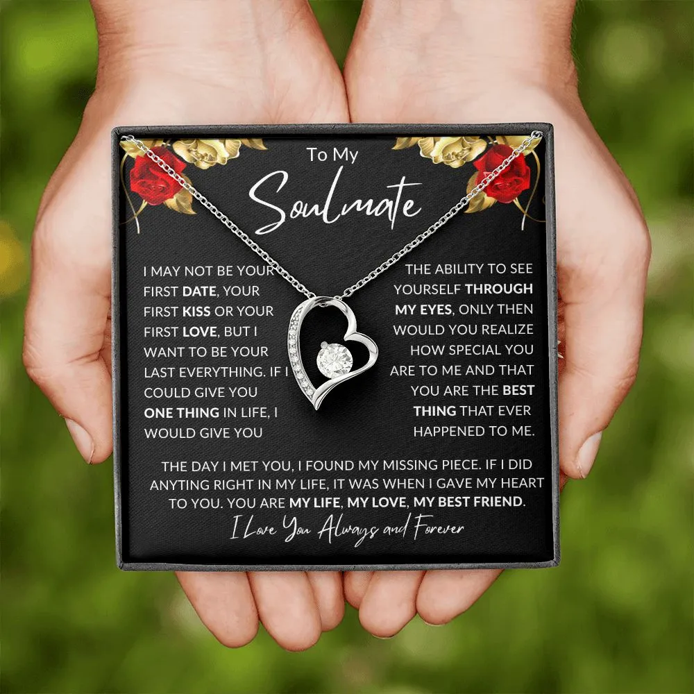 To My Soulmate Necklace Valentines Birthday Anniversary Christmas Gift