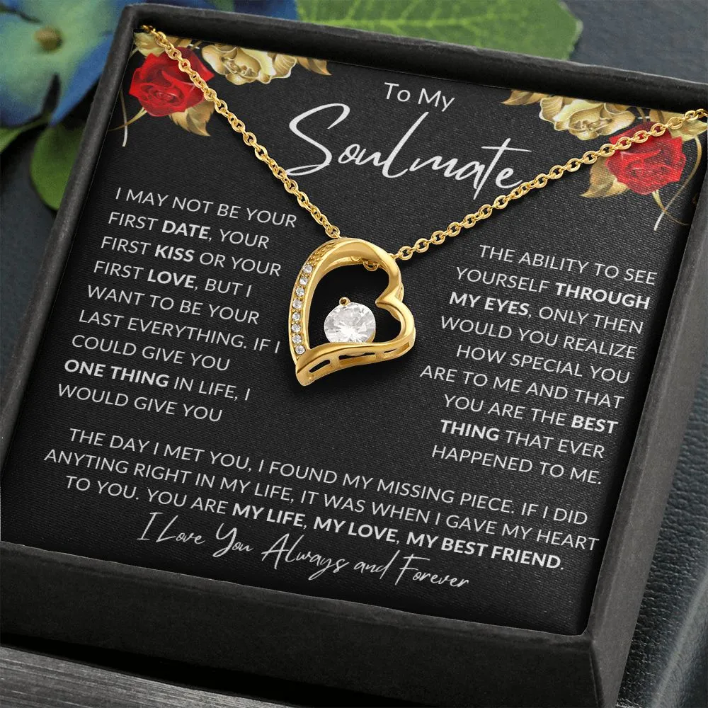 To My Soulmate Necklace Valentines Birthday Anniversary Christmas Gift