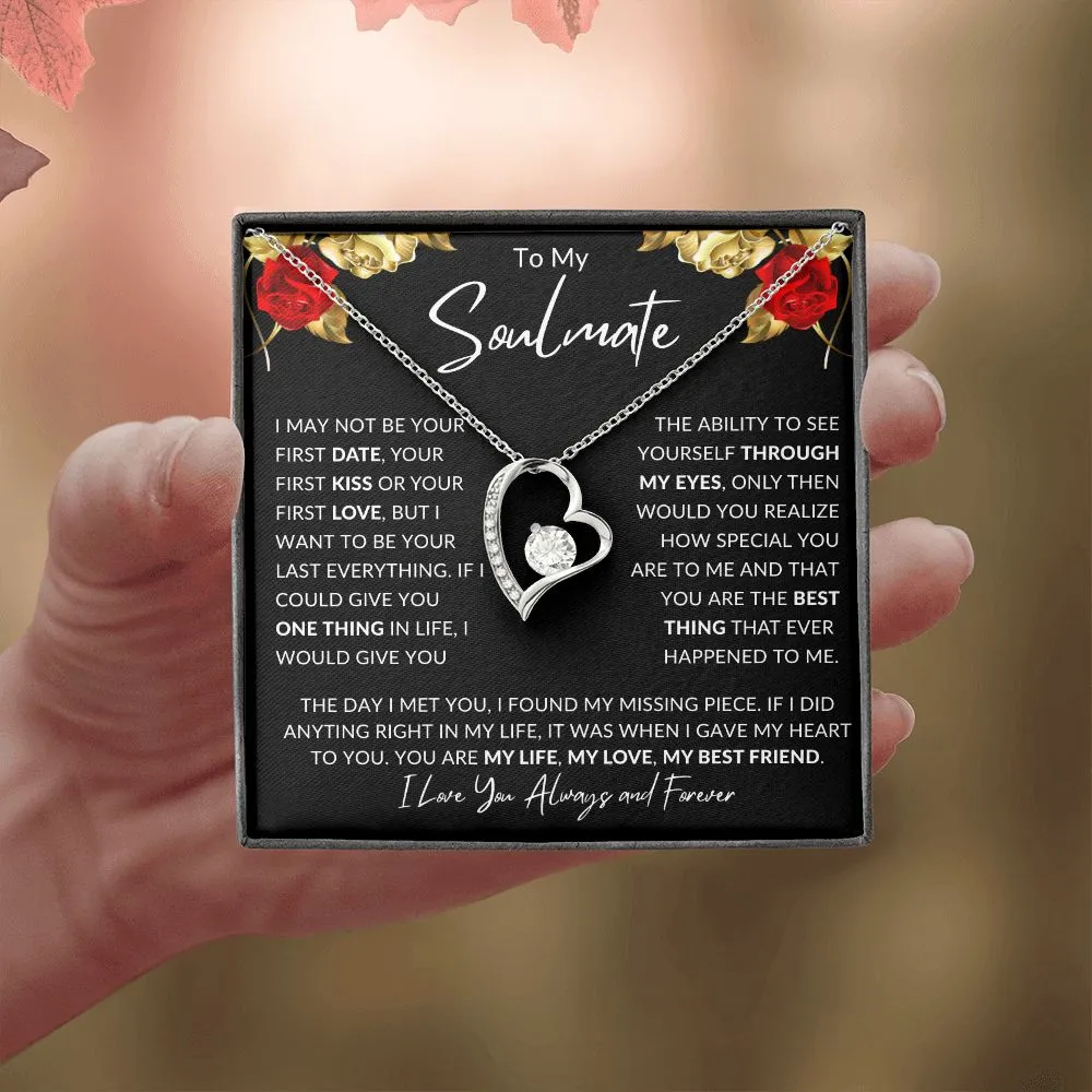 To My Soulmate Necklace Valentines Birthday Anniversary Christmas Gift