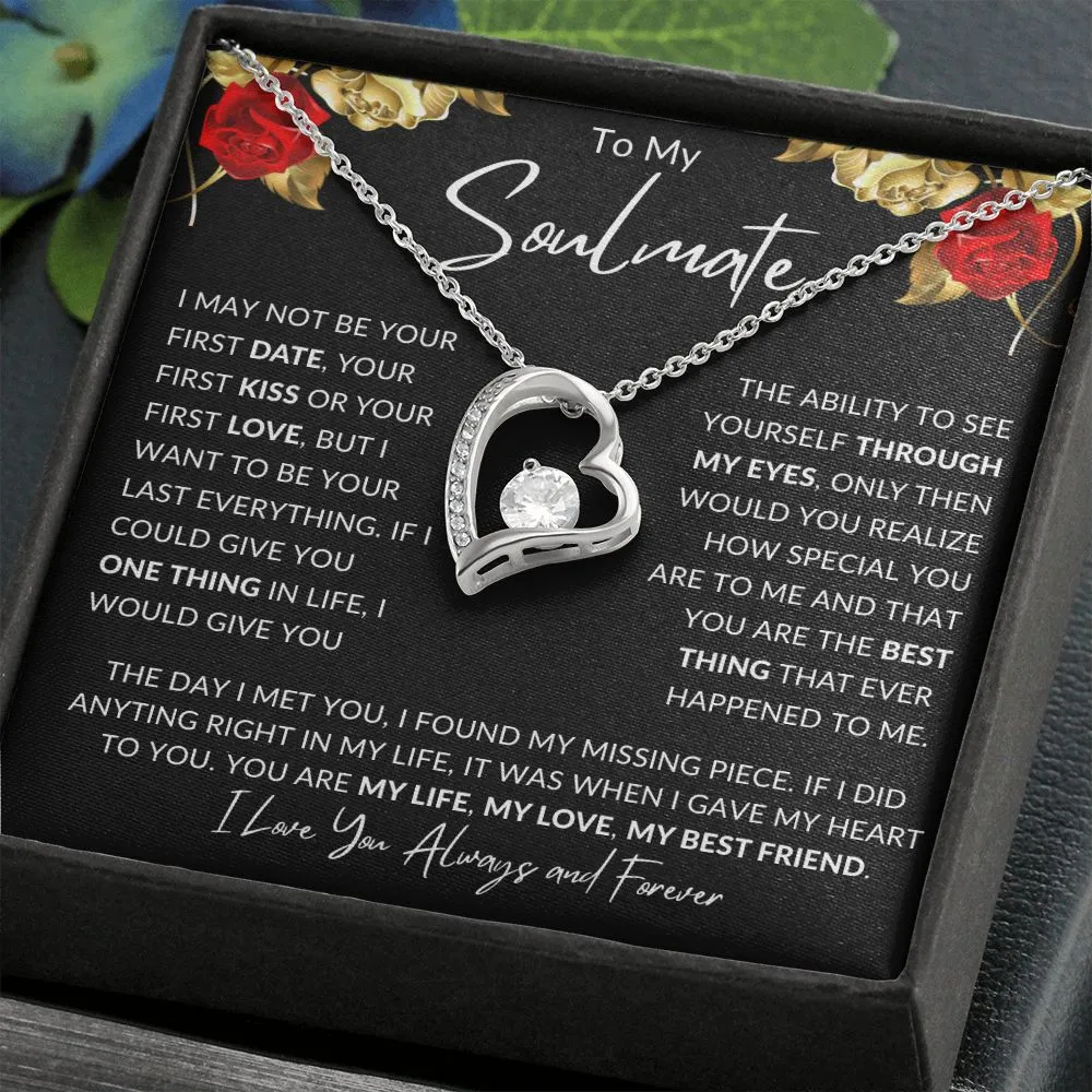 To My Soulmate Necklace Valentines Birthday Anniversary Christmas Gift