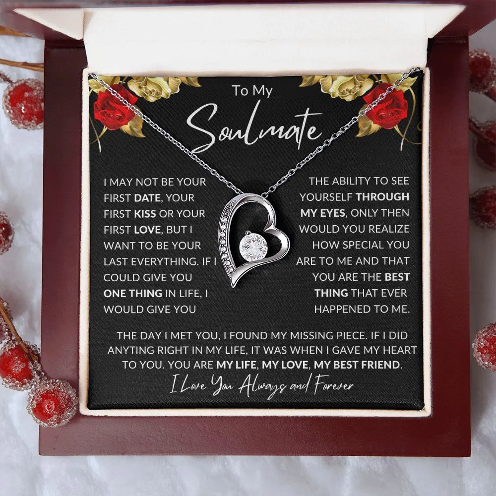 To My Soulmate Necklace Valentines Birthday Anniversary Christmas Gift