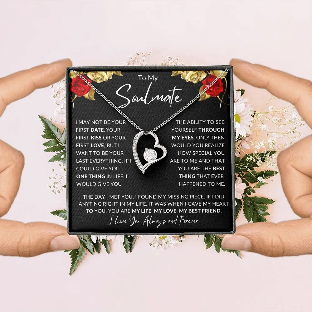 To My Soulmate Necklace Valentines Birthday Anniversary Christmas Gift