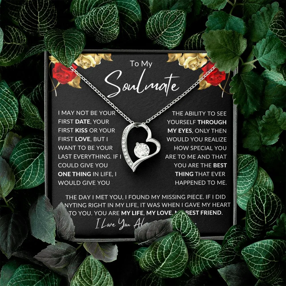 To My Soulmate Necklace Valentines Birthday Anniversary Christmas Gift