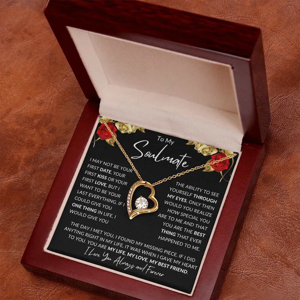 To My Soulmate Necklace Valentines Birthday Anniversary Christmas Gift