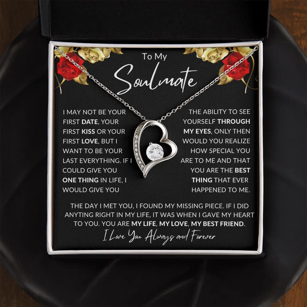 To My Soulmate Necklace Valentines Birthday Anniversary Christmas Gift