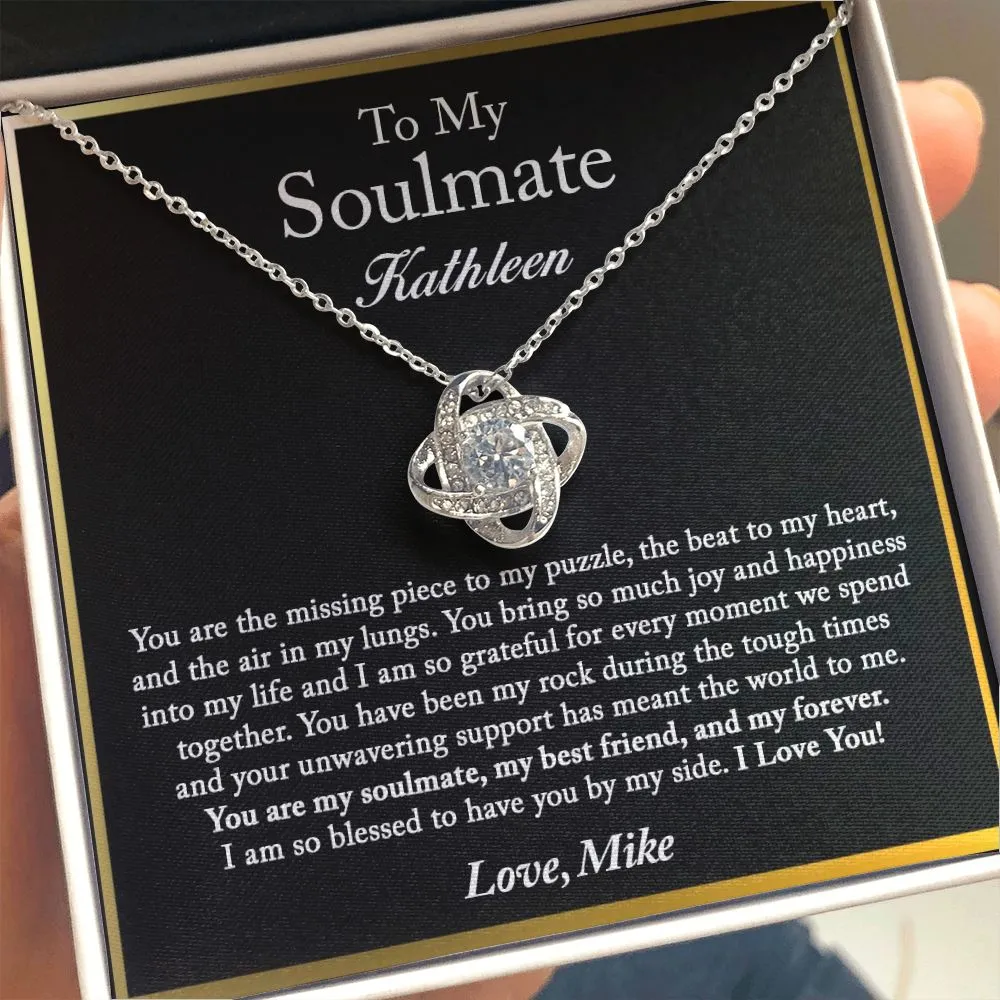 To My Soulmate Necklace, Valentine's Day Gift