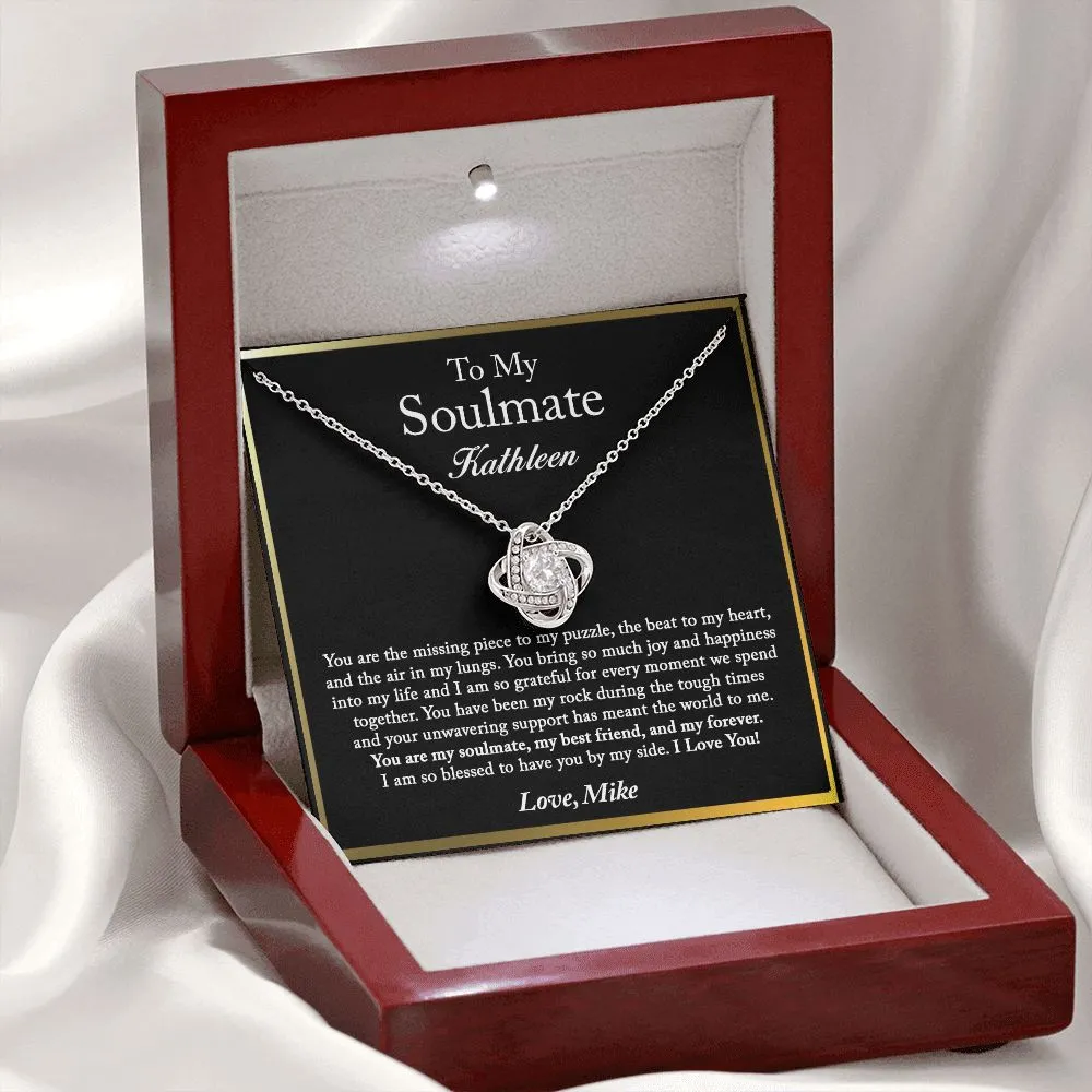 To My Soulmate Necklace, Valentine's Day Gift