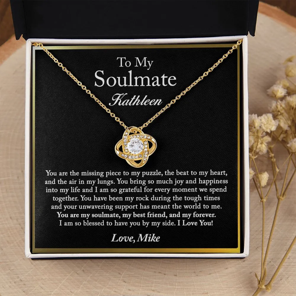 To My Soulmate Necklace, Valentine's Day Gift