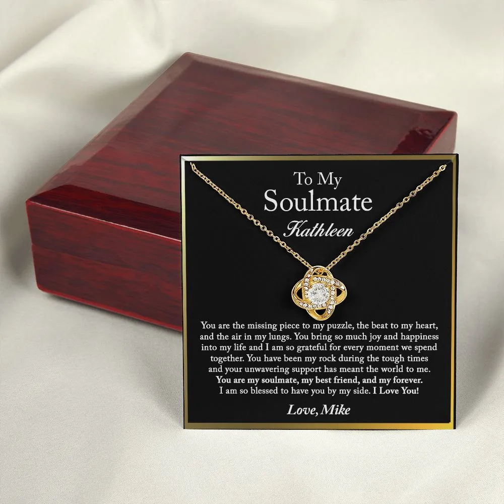 To My Soulmate Necklace, Valentine's Day Gift