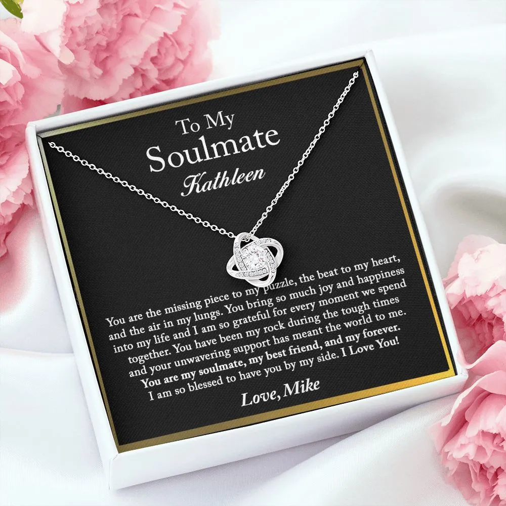 To My Soulmate Necklace, Valentine's Day Gift