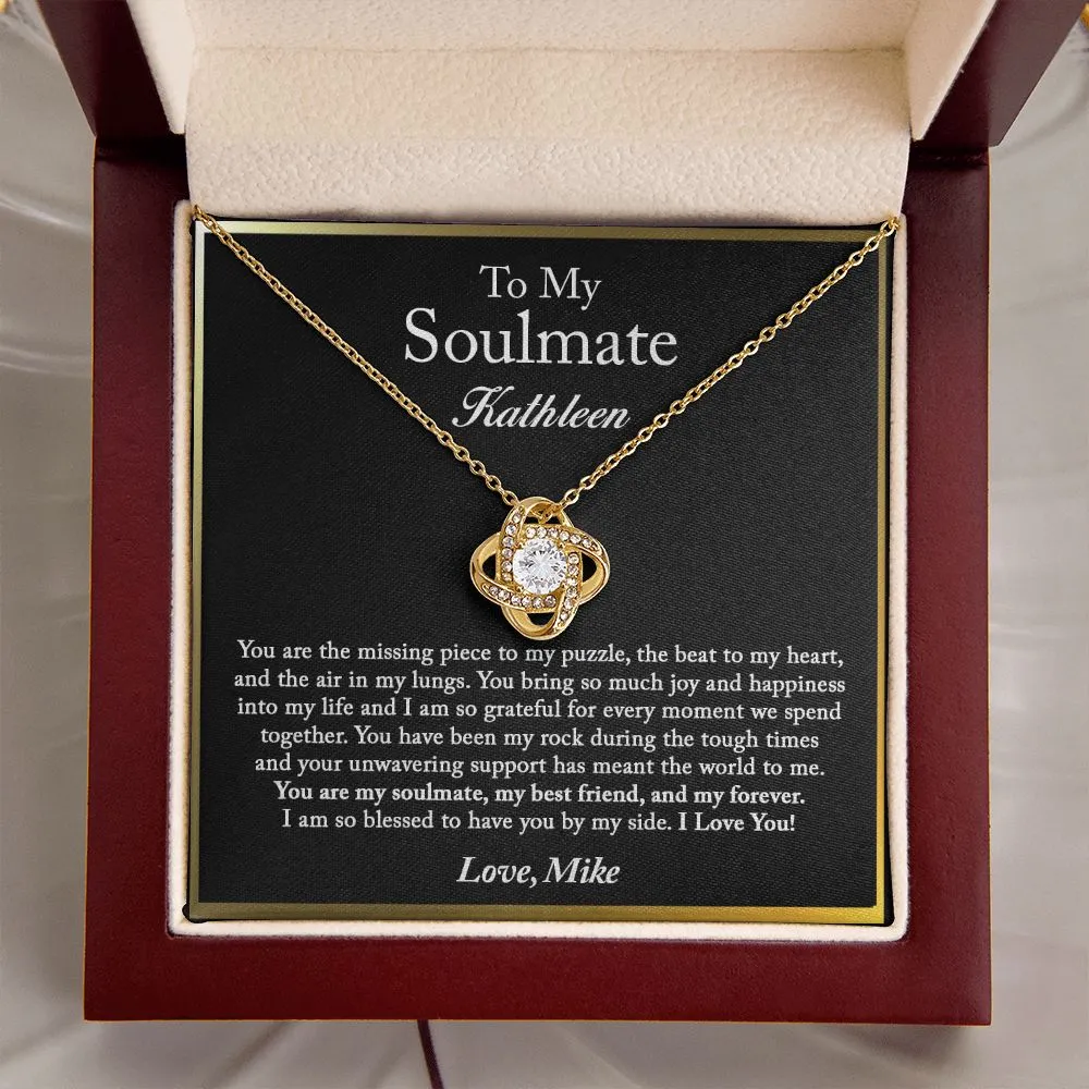 To My Soulmate Necklace, Valentine's Day Gift