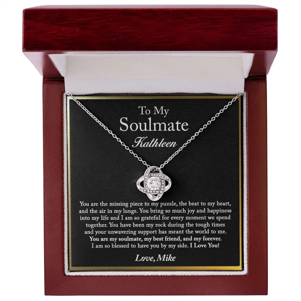 To My Soulmate Necklace, Valentine's Day Gift