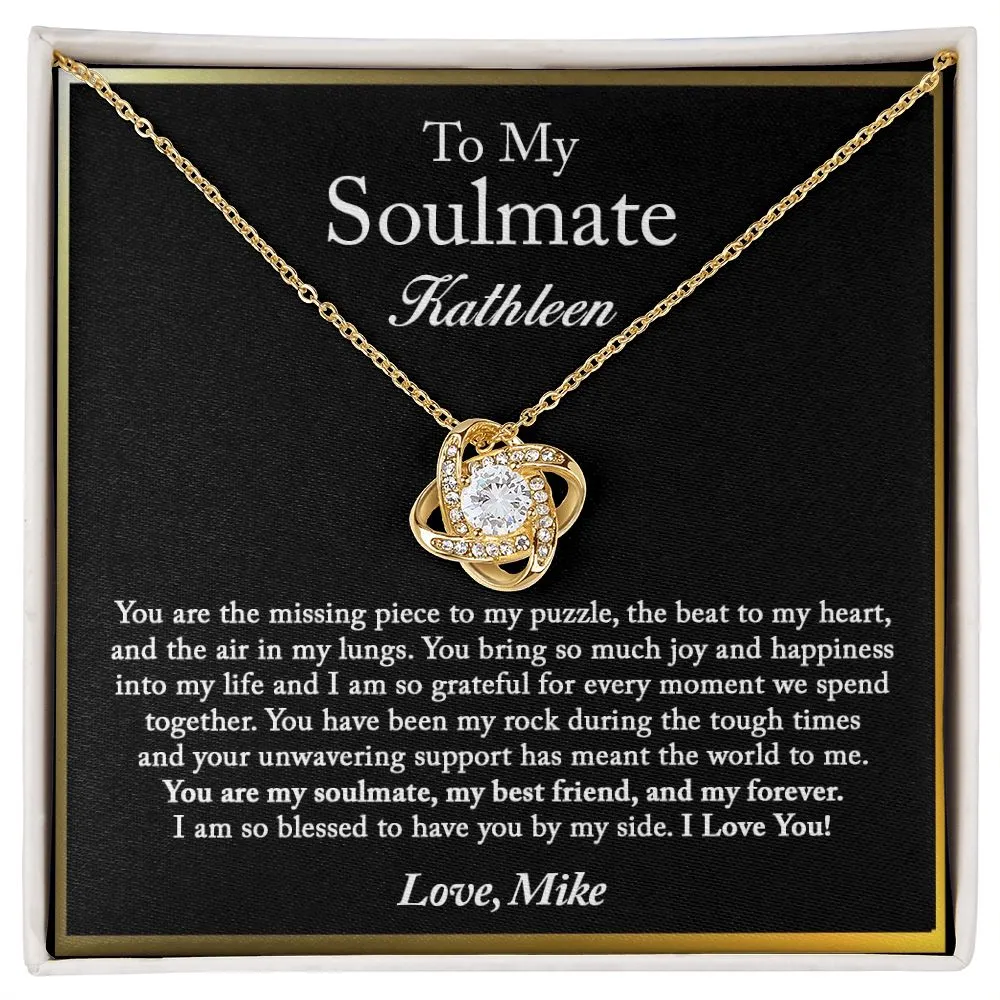 To My Soulmate Necklace, Valentine's Day Gift
